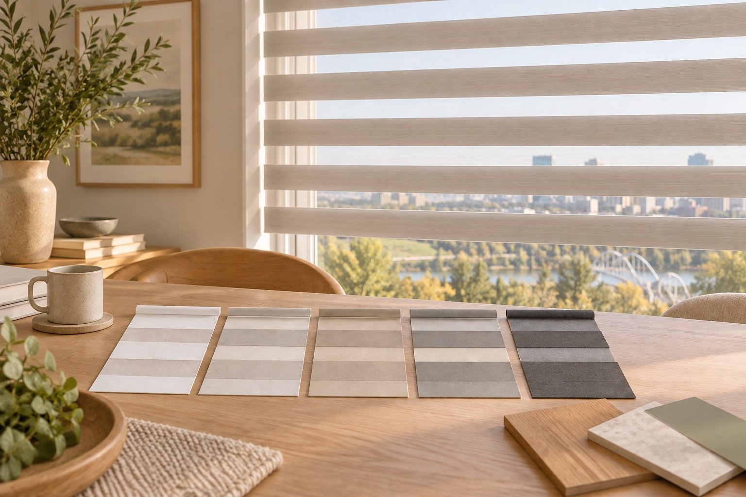 Choosing Zebra Blind Colours for an Edmonton home