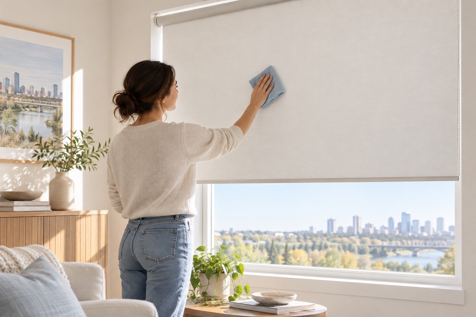 How to Clean Roller Blinds for an Edmonton home